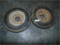 (2) Small Trailer Tires & Rims Size 4.8-8