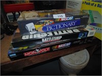 Monopoly, Nascar Pictionary, Battleship Games &