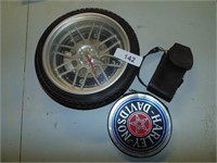 Tire Clock & Harley Davidson Memorabilia