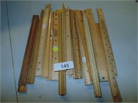 Large Assortment of Wooden Rulers
