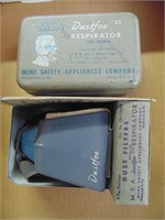 Vintage Dust Respirator w/ Tin