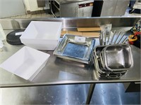 Lot of Cafeteria Dishes