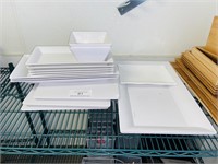 Large Lot of Plastic Buffet Trays