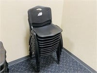 Black Plastic Chairs. 10 QTy