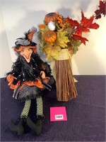 Decorative Witch and Halloween Bouquet.