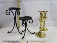 Iron & Brass Candle Stands