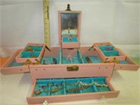 Vintage Jewelry Box with Old Brooches