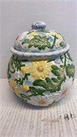 9in Daisy Patch Cookie Jar, with seal.