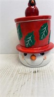 8in Snowman and Cardinal Hat
