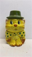 9in Yellow Cat with Bow tie and Green Hat