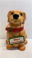 11in Dog with Merry Christmas Sign