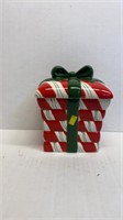 5in Red, White and Green striped Present with a