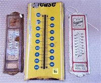 Lot of 3 Vintage Advertising Thermometers