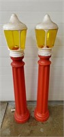 Pair of Blow Mold Lamp Posts