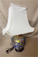 Hand Painted Oriental Butterfly Lamp