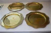 Lot of 4 Brass Plates