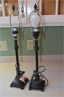 Set of 2 Metal Lamps