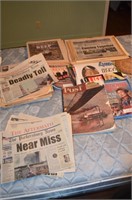 Box of Historical Newspapers & Magazines