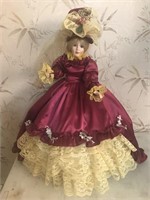 Tall Julie's Burgundy Victorian Doll