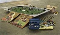 Model Train Diorama, Scenery, Track, Buildings,