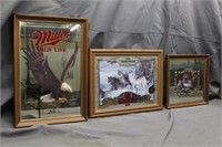 Pabst Wood Duck Mirror, Miller High Life Eagle