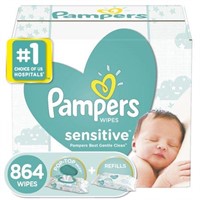 Pampers Baby Wipes Sensitive Perfume Free, 12X Com