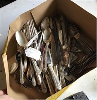 Collection of silver plate flatware