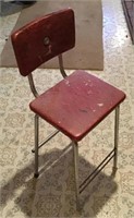 Small vinyl upholstered stool