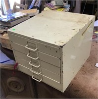 Small metal 5-drawer cabinet