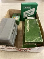 41 Remington magnum. Reloading dies, box of