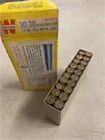 Full box of 30–30 Winchester ammo