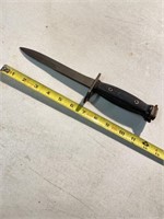 Bayonet 11 1/2 inches long. No name or sheath