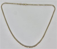 Italian 14k Diamond Cut Rope Chain 18"