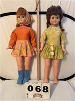 Two vintage life-size dolls