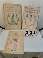 Antique dolls coloring books. Red Farm Studio.