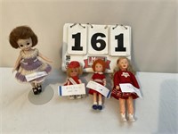 4 vintage Small dolls. Betty buckeye, orphan