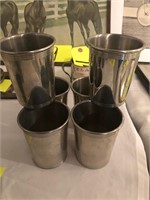 Set of (6) Revere Pewter unmarked trophy cups