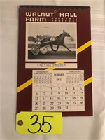 1974 Walnut Hall Farm flip calendar, complete,