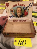 John Ruskin 5 cent cigar box