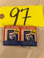 (2) Match packs John Kennedy 1000 stamp adv.