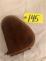Copeland leather/fleece lined hard gun case