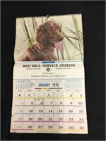1970 DX Red Hill Station Albion Illinois Calendar