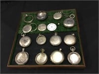 Pocket Watch Cases & 1 Face some coin silver