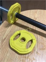 Yellow 1.25kg Rubber Weight Plate
