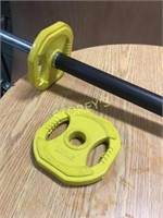 Yellow 1.25kg Rubber Weight Plate