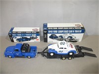 Ertl '51 Ford F-1 Truck & 1940 Ford Coupe Car/Trl