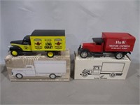 Pennzoil and H & W Freight Truck Coin Banks