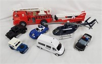 Toy Vehicles Lot, Fire Engines Police Car Copter