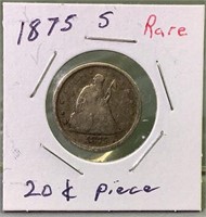 1875S  US 20 Cent Piece