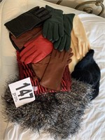Leather Gloves, Hats & Scarf (US3)